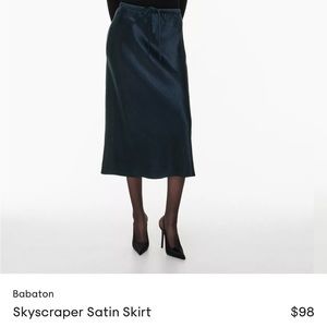 Babaton Skyscraper Satin Skirt